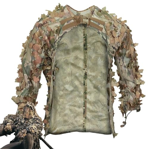 Zestivra Costume de ghillie de camouflage – Costume de buisson réaliste