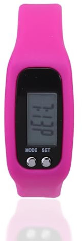 Antilog Pedometer Bracelet; Smart Bracelet Watch Wristband Calorie Counter Pedometer Sports Fitness Tracker Step Counter (Rose Red)