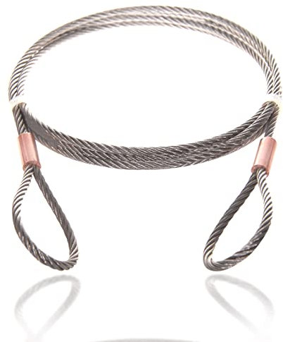 Drahtseile24 Edelstahlseil mit Ösen, Edelstahl Drahtseil mit Schlaufen | V4A AISI 316 | Ø1mm / 10kg Nutzlast | 4m