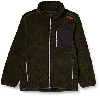 CMP Giacca in Pile Teddy High Loft, Bambino, Oil Green, 110, Oil Green