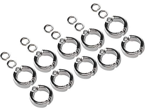 10Pcs Anti Escape Parrot Leg Rings, 6mm Open Bird Foot Rings for Pigeons Parrots Doves, Metal Poultry Identification Bands for Outdoor Fly Training Activity