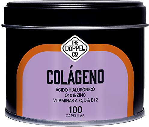 Collagène + Acide Hyaluronique + Coenzyme Q10 + Vitamines C, A, D, B12-100 Gélules - Très Concentré - Collagène pour des Articulations Fortes, Peau Douce, Cheveux, Os Ren