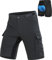 Cycorld MTB Hose-Kurz-Herren-Fahrradhose-Gepolstert, Schnelltrocknende MTB Shorts Radlerhose Atmungsaktiv Radhose Herren Kurz mit Verstellbaren Klettverschlüssen(Upgrade Dunkelgrau, L)