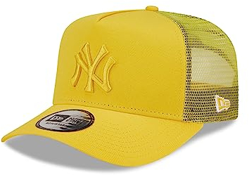 New Era A-Frame Trucker Kappe Baseball New York Yankees MLB Tonal Gelb gebogener Schirm - One-Size