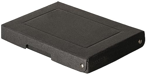 Original Falken PureBox Black. Made in Germany. 25 mm hoch 190x130 mm. Aufbewahrungsbox mit Deckel aus stabilem Recycling-Karton Blauer Engel Vegan Geschenkbox Transportbox Fotobox Allzweckbox