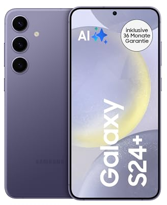 Samsung Galaxy S24+ AI Smartphone, Android-Handy ohne Vertrag, 12 GB RAM, 512 GB Speicher, 50-MP-Kamera, Lange Akkulaufzeit, Cobalt Violet, 3 Jahre Herstellergarantie