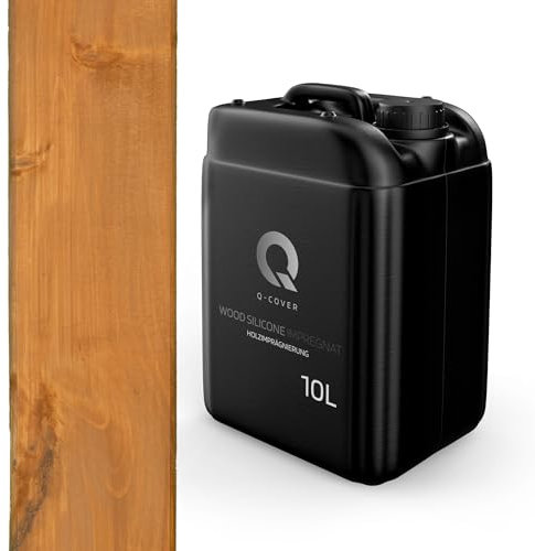 Q-COVER holzimprägnierung Eiche 10 L 2 in 1 holzschutz farbimprägnierung imprägniermittel holzschutzmittel imprägnierung abperleffekt alle holzarten holzgrundierung