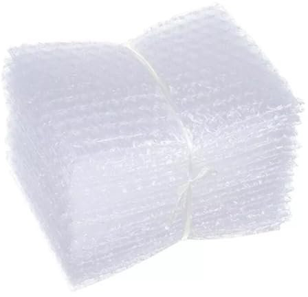 Transparente Luftpolsterbeutel, 10,2 x 15,2 cm, doppelwandig, gepolstert, stoßfest, Schaumstoff-Schutzbeutel für Verpackung, Umzug, Versand, Versand (100 Stück)