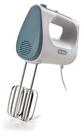 Ariete 1545 Handmixer Breakfast, 450 W, 5 Geschwindigkeiten, Turbo-Funktion, 2 Schneebesen, Weiß & Aegean Teal