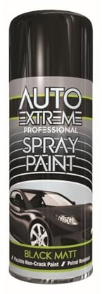 DIOXSTAR Black Matt Spray Paint, Matt Finish, Quick Drying, Non-Cracking, Suitable for Most Surfaces Including Wood, Metal and Glass, Easy to Use, 400ml (1 PCS)