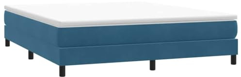 vidaXL Resårsäng utan madrass mörkblå 180x220 cm sammet, Säng, Sängbotten, Sammet Säng, Sovrumsmöbler, Dubbelsäng, Stoppad Säng