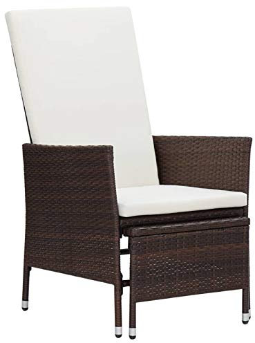 Xichuzi Sillón reclinable de jardín con Cojines ratán sintético marrón, Butacas De Cine, Sillones Salon, Sillon Tantra Sexual, Sillón De TV, Sillon Lactancia 310229