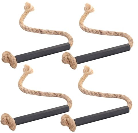 HEMOTON 4 Pièces Cordon Allume-feu Lumière Doubler Portable De Corde Outil De Camping Corde D'allumage du Feu Outil Allume-feu Extérieur Allume Feu Light Brown Alliage D'aluminium