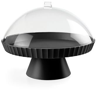 Blim Plus - Alzata Agorà Carbon Black Ø 30cm con Calotta e Paletta - Porta Torte Dolci Formaggi - Made in Italy