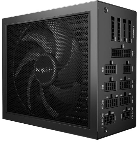 be quiet! Dark Power 14 1200W, ATX 3.1, Certification 80 Plus Titanium, Alimentation modulaire, Refroidissement Actif & Semi-Passif, compatibilité Cartes Graphiques PCIe 5.1, 5.0 & 4.0, Câble 12V-2x6