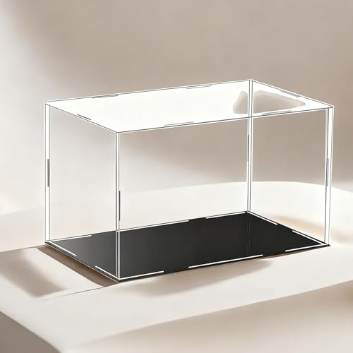 Klart Displayfodral i Akryl Hög Genomskinlig Monterlåda för Förvaring av Samlarobjekt, 30 35 40 45 50 55 60 cm Transparent Akrylmonter, Dammtät Alternativ Glasmonter(50x50x50cm(20x20x20in))