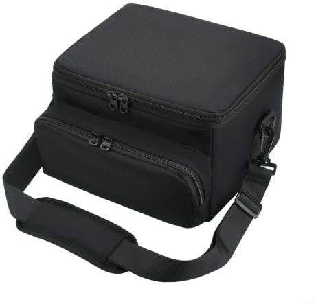 Linhexis Bolsa de almacenamiento portátil para EF ECOFLOW RIVER 2, funda de hombro de nailon 900D con bolsillo frontal y correa ajustable, color negro