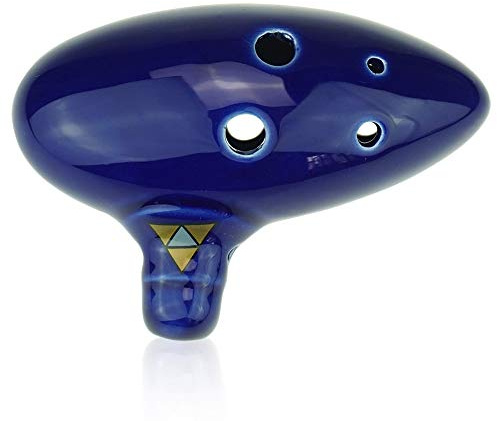 6 Hole Ocarina, Legend of Zelda Ocarina of Time Replica (Blue), Gift Idea