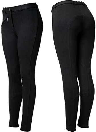 Astile Pantalon d'équitation extensible pour femme Noir, Noir , UK 12(30'')