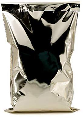 Italpak Sacchetti Regalo con Chiusura, Buste Metallizzate con patella adesiva Tinta Unita 50 pz, 25x38+4cm, Oro