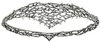 Coucoland Elven Circlet Elf Crown - Evil Fairy Galadriel Silver Halo Headpiece Gothic Celtic Tiara Larp Headband Medieval Renaissance Jewelry Accessories Elf Costume for Women