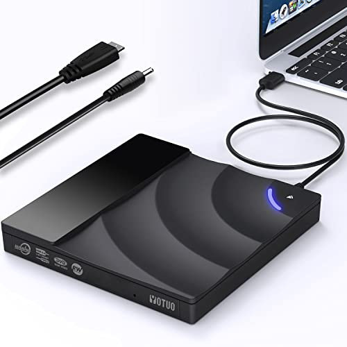 YOTUO Unidad de DVD externa a USB 3.0 tipo C, grabadora de DVD portátil RW ROM, unidad óptica, lector de discos con portátil, computadora de escritorio, Windows 11/10/8/7, Mac Pro/Air MacBook, Linux
