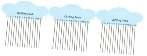 TEHAUX 3st Flechtkamm Aus Papier Quilling-zubehör Werkzeug Für Papierhandwerk Papierrollstrickmaschine Papierstreifen Quillen Quilling-kamm-Werkzeug DIY-Quilling-Tool Rüschenkamm Metall