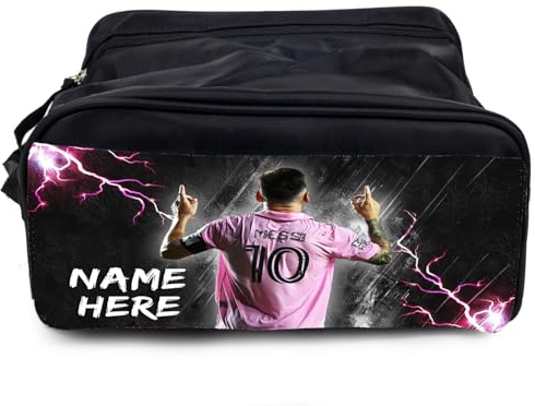 Personalised Messi Boot Bag Football Legend Miami School PE Kit Footie Boots Bootbag Boys NLP47