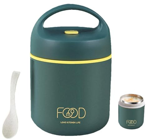 Thermal For Hot Food Stackable - 2-Tier Double Wall Vacuum Insulated Food Jar Thermal For Hot Food,Stainless Steel Leak Proof Wide Mouth Food Soup Thermal Keeps Food Hot Cold For School Travel Picnic