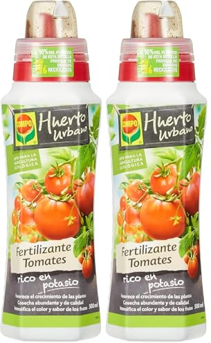 COMPO Fertilizantes para todo tipo de tomates, Fertilizante líquido natural, 500 ml (Paquete de 2)
