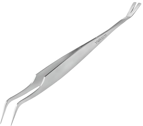 YNR Professional Tick Remover Tweezers - Flea Removal Tool, Painlessly, Reliable Stainless Steel Tick Tweezer for Humans, Pets, Dogs & Cats | (2 in 1)