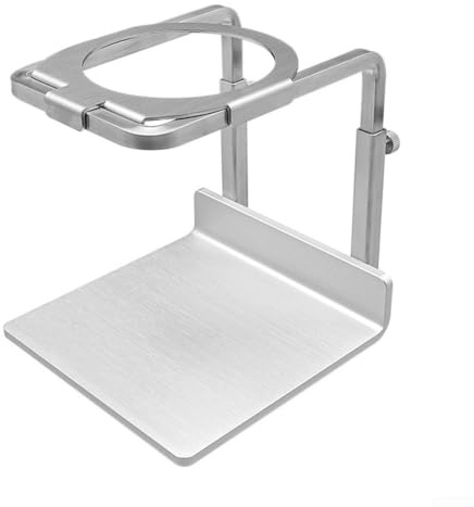 Soporte de embudo de filtro de café ajustable de acero inoxidable para café hecho a mano, se adapta a varias tazas de filtro, base robusta para una configuración estable de preparación