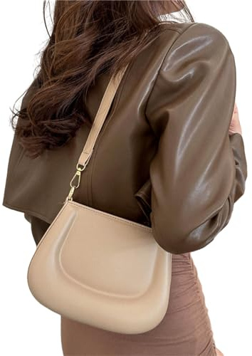 [Tertioi] & Práctico bolso de mano para mujer, bolso cruzado, a la moda, ligero, para amantes de la moda, viaje a la moda para ir de compras, cartera elegante y elegante con forma de silla de montar