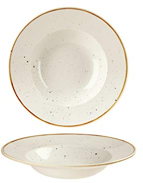 Churchill 393699 Stonecast - Plato para pasta, de porcelana, color blanco, 28 cm