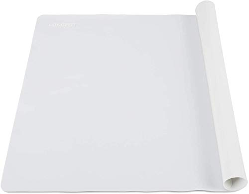 LONGFITE 24''x20'' (60x50cm) Extra Large Silicone Pastry Baking Mat, Multipurpose Table Countertop Protector Placemats Nonstick, Nonskid and Heat Resistant (Extra Large Grey)