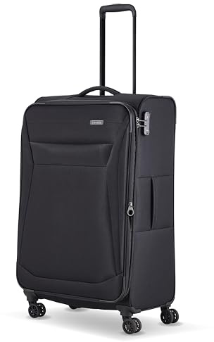 travelite valigia a 4 ruote misura L con lato morbido, serie di valigie CHIOS con piega ad espansione + protezione bordi, trolley in look senza tempo, 78 cm, 90 - 97 litri