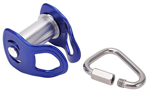 Drfeify Slackline Pulley, Outdoor Sport Pulley Slider Zipline Pulley for Training Obstacle Course for Kids Adults, Blue