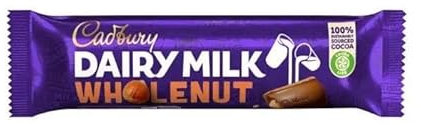 Cadbury Dairy Milk Whole Nut Chocolate Bar 45g x Case of 24 (Half Box)