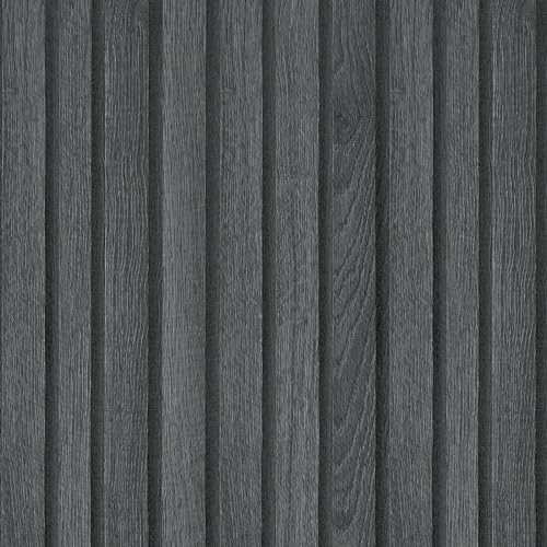 VaryPaper Papier peint autocollant en bois noir foncé 40 x 200 cm avec dos adhésif en vinyle pour meubles, papier peint rétro à lattes en bois pour salon, chambre à coucher