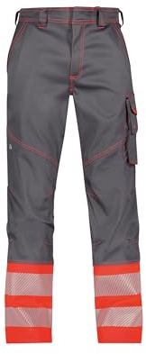 DASSY® Princeton Stretch-Warnschutzbundhose - Größe 52 - ZEMENTGRAU/NEONROT