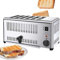 Generic 6-Slice Commercial Stainless Steel Toaster with Extra-Wide Bread Slots - 5 Shade Settings, Defrost/Reheat/Cancel Functions - Ideal for Home Store Hotel Party Use - Rapid Bake Feature
