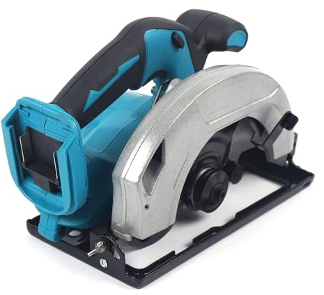 HINOPY Sierra circular de mano profesional de 1380 W, sierra circular de mano, compatible con batería de 18 V, sierra circular de mano (sin batería, sin cargador)