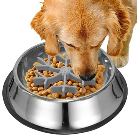 Bol de nourriture lente pour animaux de compagnie, Bol pour chien anti-avaler, Bol d'alimentation lente pour mangeurs rapides, Plats pour chiens labyrinthe antidérapants pour aliments, lavables en