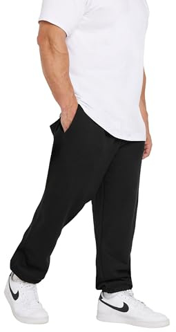 BadRhino Big & Tall Premium Cuffed Joggers - Men's - Plus Size Curve Black