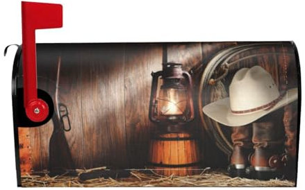 Copertura impermeabile per cassetta postale con stampa American West Rodeo resistente ai raggi UV, resistente, adatta per cassette postali standard UK/EU 53,3 x 45,7 cm, 64,8 x 53,3 cm