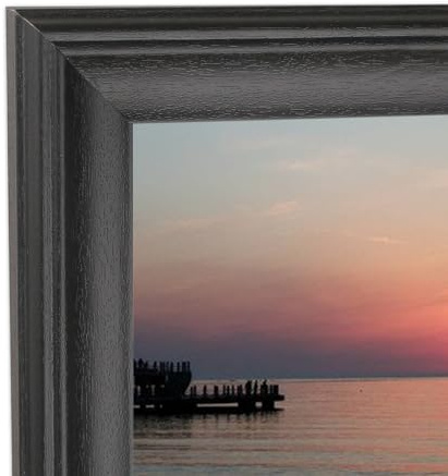 ASXBMIJO 21x28 inch Picture Frame Solid Wood Black,Suitable for Panoramic Photo Frame, Posters,Painting,Group Photo,Puzzle (A23B2128)