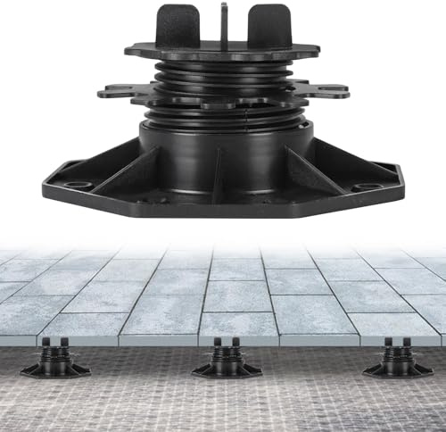Ansobea 30 stycken styrelager, höjdjusterbar, 35–65 mm terrasslager, justerbara fötter, plattlager för stenplattor, terrassplattor, golvplattor, kakel, lastkapacitet på 400–800 kg