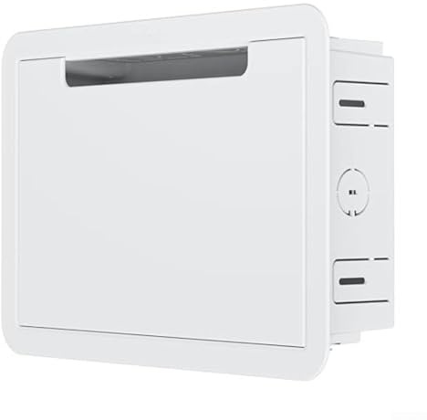 TV de pared de 9 pulgadas para Media Box para Fire TV y Samsung One Connect, caja de red empotrada con borde de plástico, color blanco