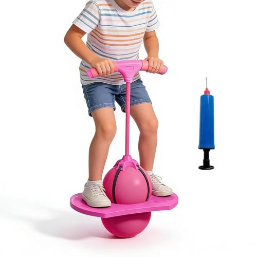 Pelotas que rebotan para niños: pelota de juguete para saltar con equilibrio, pelotas que rebotan con equilibrio, cubierta de agarre fuerte para diversión al aire libre, juguete divertido para ejercic