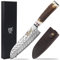 Sunlong Santoku 7 inch Pro Chef's Knives Japanese Damascus Steel Natural Antler Wooden Handle